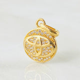 Dije Circulo Marca Automovil 2.25gr / 3/4 in / Oro Amarillo 18K