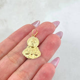 Dije Relieve Corazón de Jesús 0.9gr / 1 in / Oro Amarillo 18K