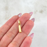 Dije Lingote 1.25gr / 3/4 in / Oro Amarillo 18K