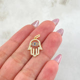 Pendant Hand Hamsa 1.25gr / 1 in / Yellow Gold 18K