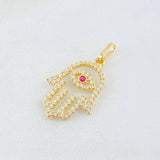 Pendant Hand Hamsa 1.15gr / 1 in / 18K Yellow Gold