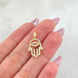 Pendant Hand Hamsa 1.15gr / 1 in / 18K Yellow Gold
