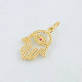 Pendant Hand Hamsa 1.15gr / 1 in / 18K Yellow Gold
