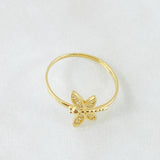 Anillo Libelula 1.65gr / T6 1/2 / Oro Amarillo 18K