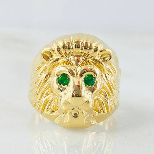 Anillo Rostro León 4.15gr / T9 1/2 / Oro Amarillo 18K *