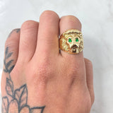 Anillo Rostro León 4.05gr / T9 3/4 / Oro Amarillo 18K *