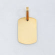 Dije Placa Rectangular Ovalada 0.6gr / 3/4 in / Oro Amarillo 18K ©
