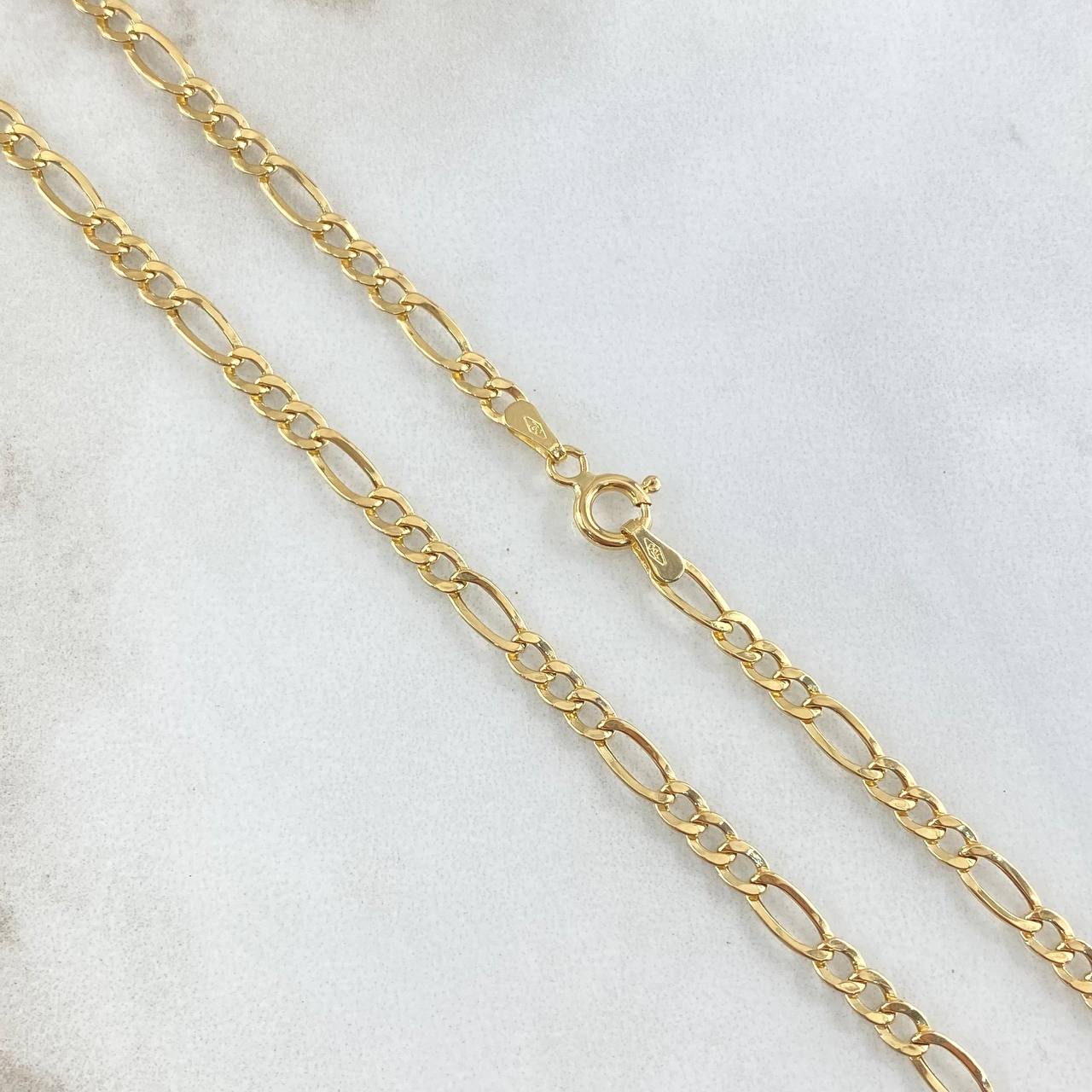 Cadena Figaro 4.15gr / 60cm / 3.3mm Oro Amarillo +0 18K ©