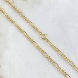 Cadena Figaro 4.15gr / 60cm / 3.3mm Oro Amarillo +0 18K ©