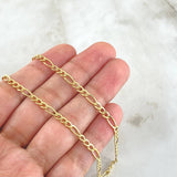Cadena Figaro 6.15gr / 60cm / 3.3mm Oro Amarillo +0 18K ©