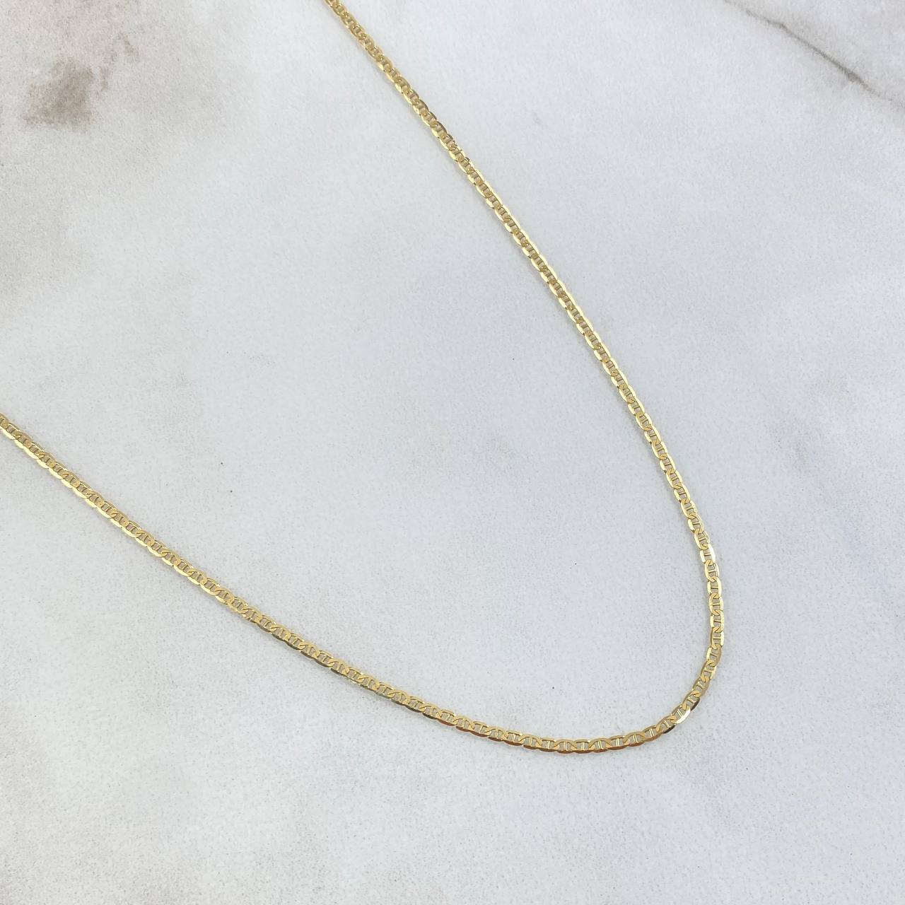 Flat Mariner Chain 1.5gr / 15.7in / +3 18K Gold