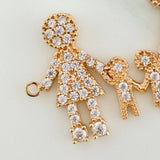 Family of Four Charm 2gr / 1 in / 18K Yellow Gold %