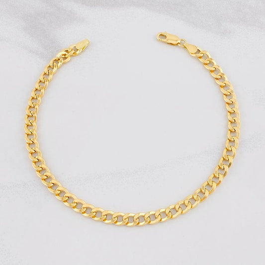 Cuban Anklet 5.85g / 9 3/4 in / 5.5mm 18K Yellow Gold