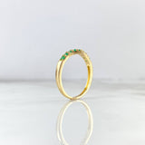 Tiara Ring in Hidden V 2.05gr T6 3/4 Emeralds 25pts Yellow Gold (Jewel)*