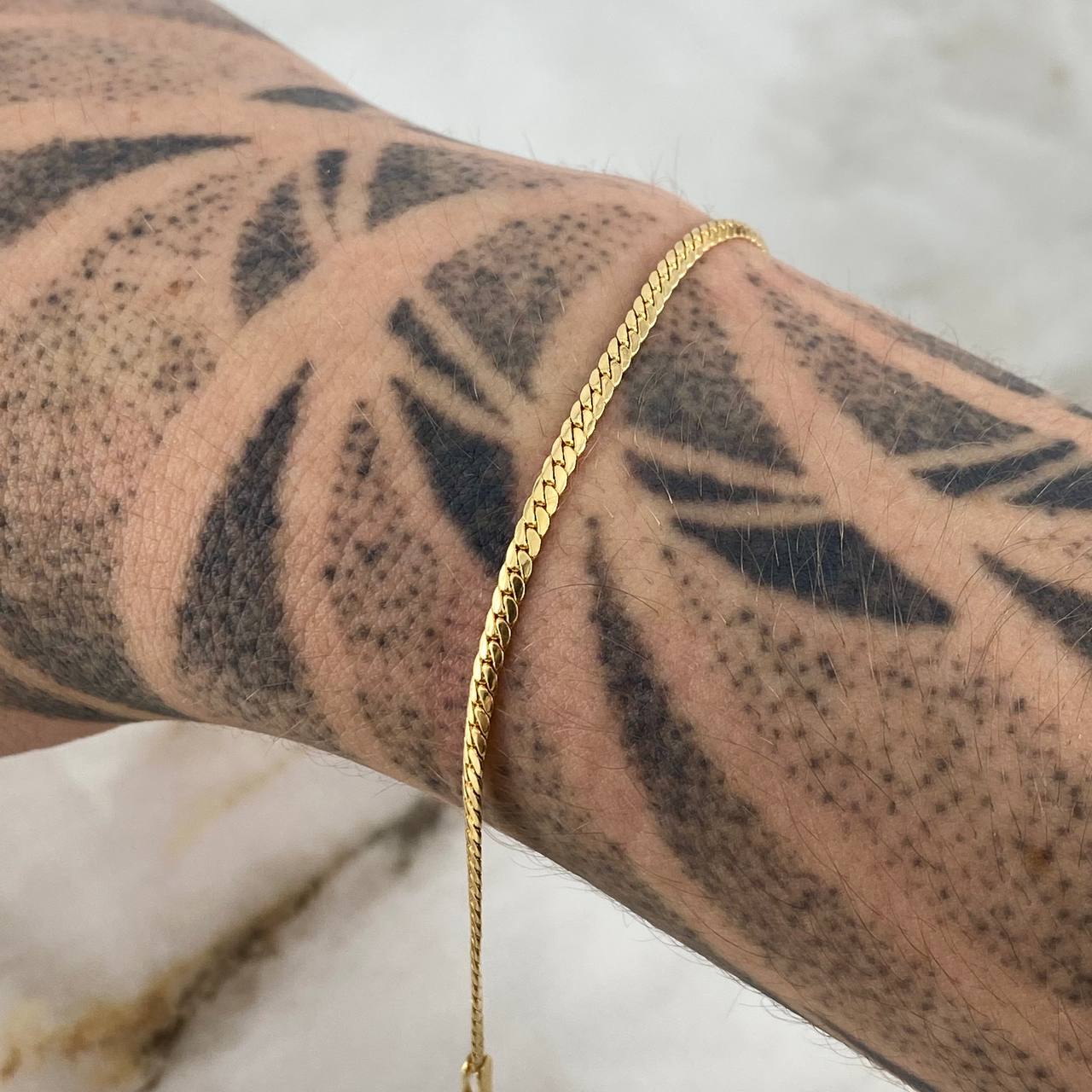 Pulso Serpiente 1.4gr / 19.5cm / 2.2mm Oro Amarillo +3 18K *
