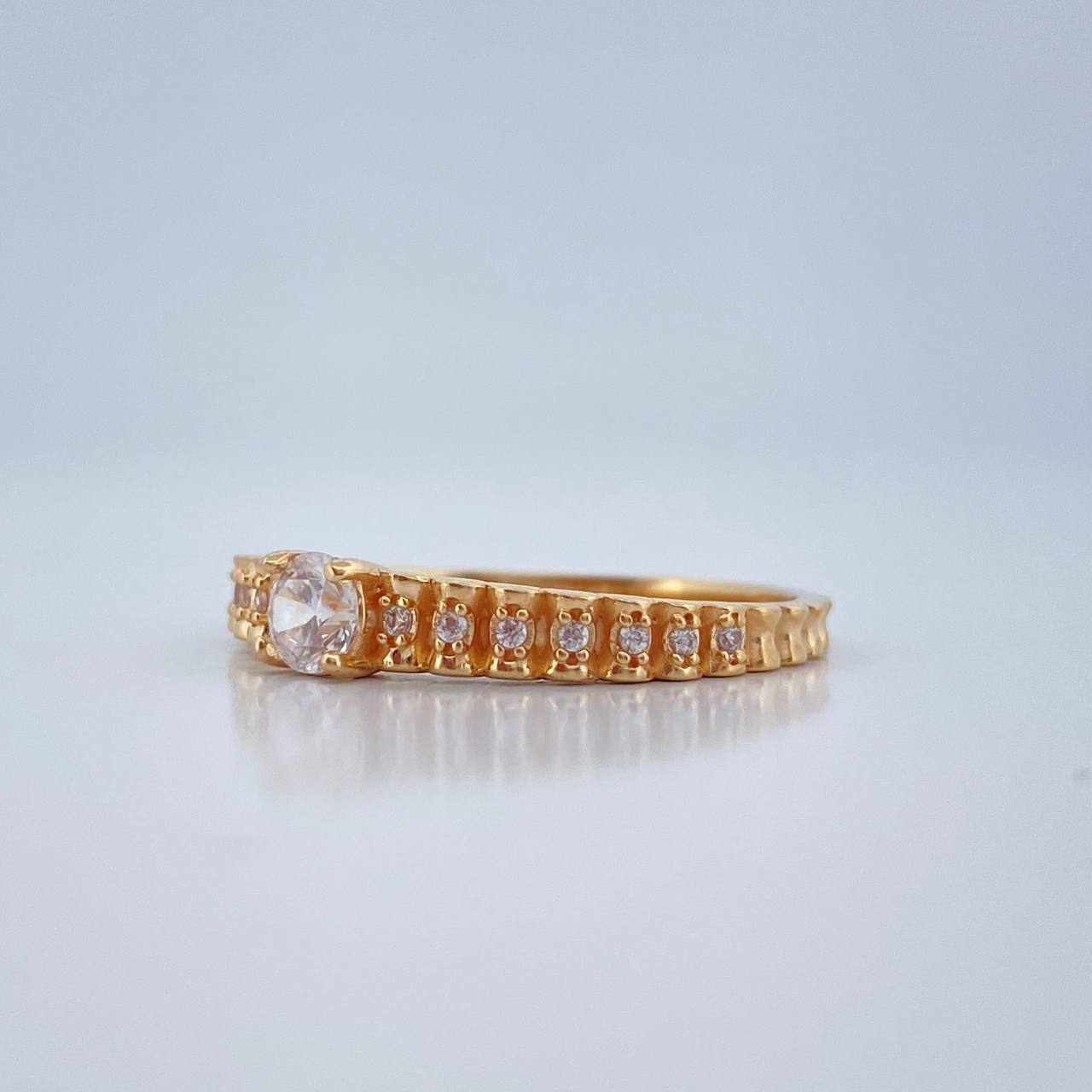 Anillo Churumbela Escalonado 2.35gr / T8 / Oro Amarillo 18K %