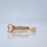 Anillo Solitario Linea Invertida 2.75gr / T7 1/4 / Oro Amarillo 18K %