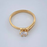 Anillo Solitario Linea Invertida 2.75gr / T7 1/4 / Oro Amarillo 18K %