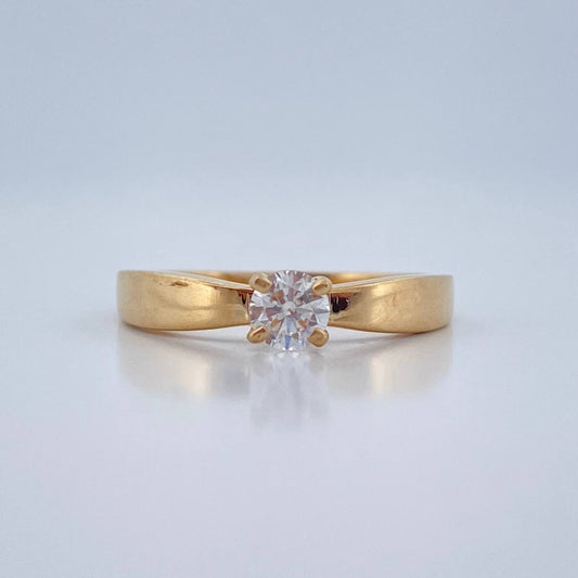 Anillo Solitario 1.95gr / T5 3/4 / Oro Amarillo 18K %