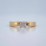 Anillo Solitario 1.95gr / T5 3/4 / Oro Amarillo 18K %