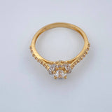Churumbela Flower Ring 1.9gr / T6 1/4 / Two Yellow White Gold 18K %