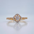 Churumbela Flower Ring 1.9gr / T6 1/4 / Two Yellow White Gold 18K %