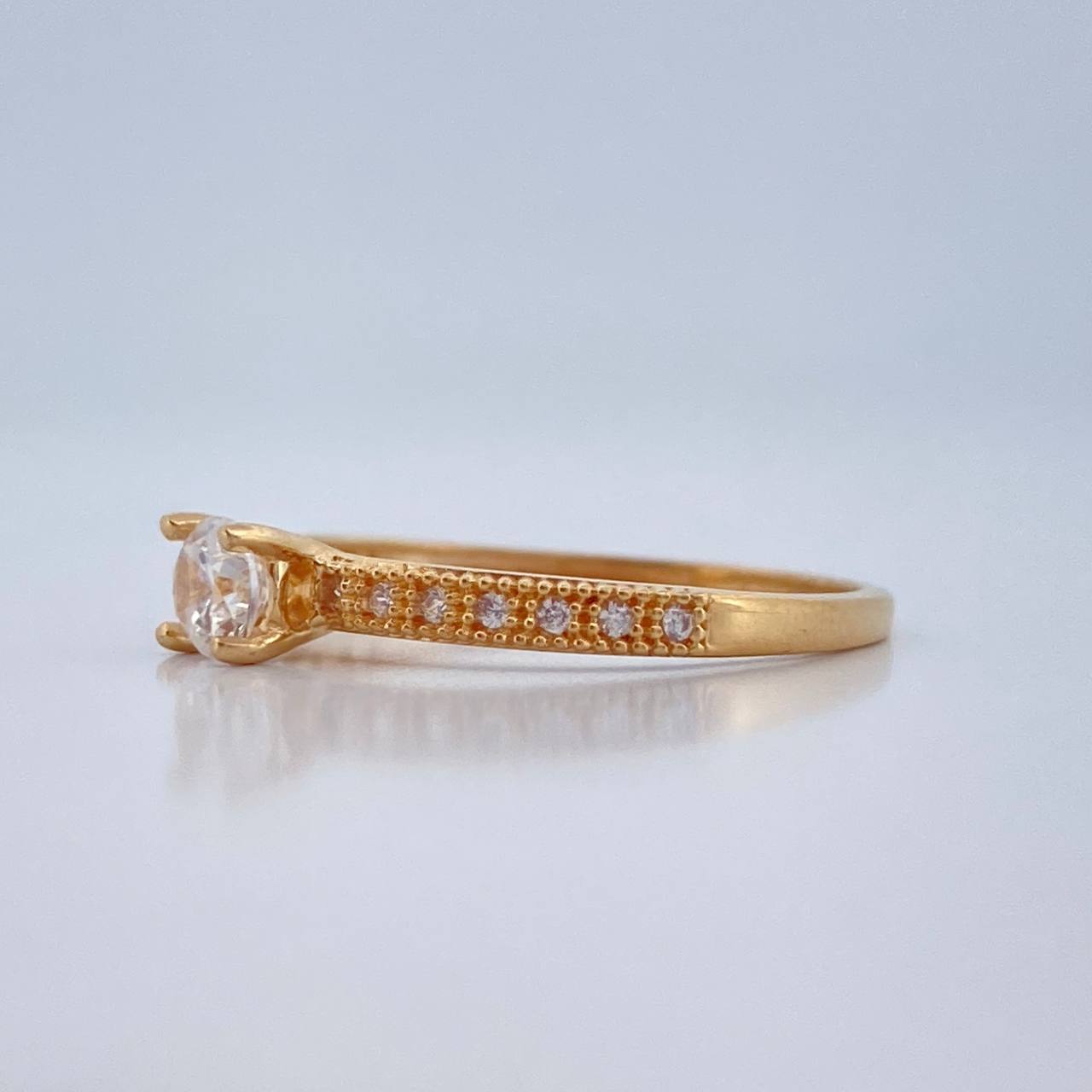 Anillo Solitario Churumbela 1.7gr / T6 1/2 / Oro Amarillo 18K %