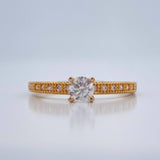 Anillo Solitario Churumbela 1.7gr / T6 1/2 / Oro Amarillo 18K %