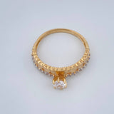 Churumbela Ring Hearts 2.3gr / T6 1/2 / Two Yellow White Gold 18K %