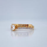 Churumbela Ring Hearts 2.3gr / T6 1/2 / Two Yellow White Gold 18K %