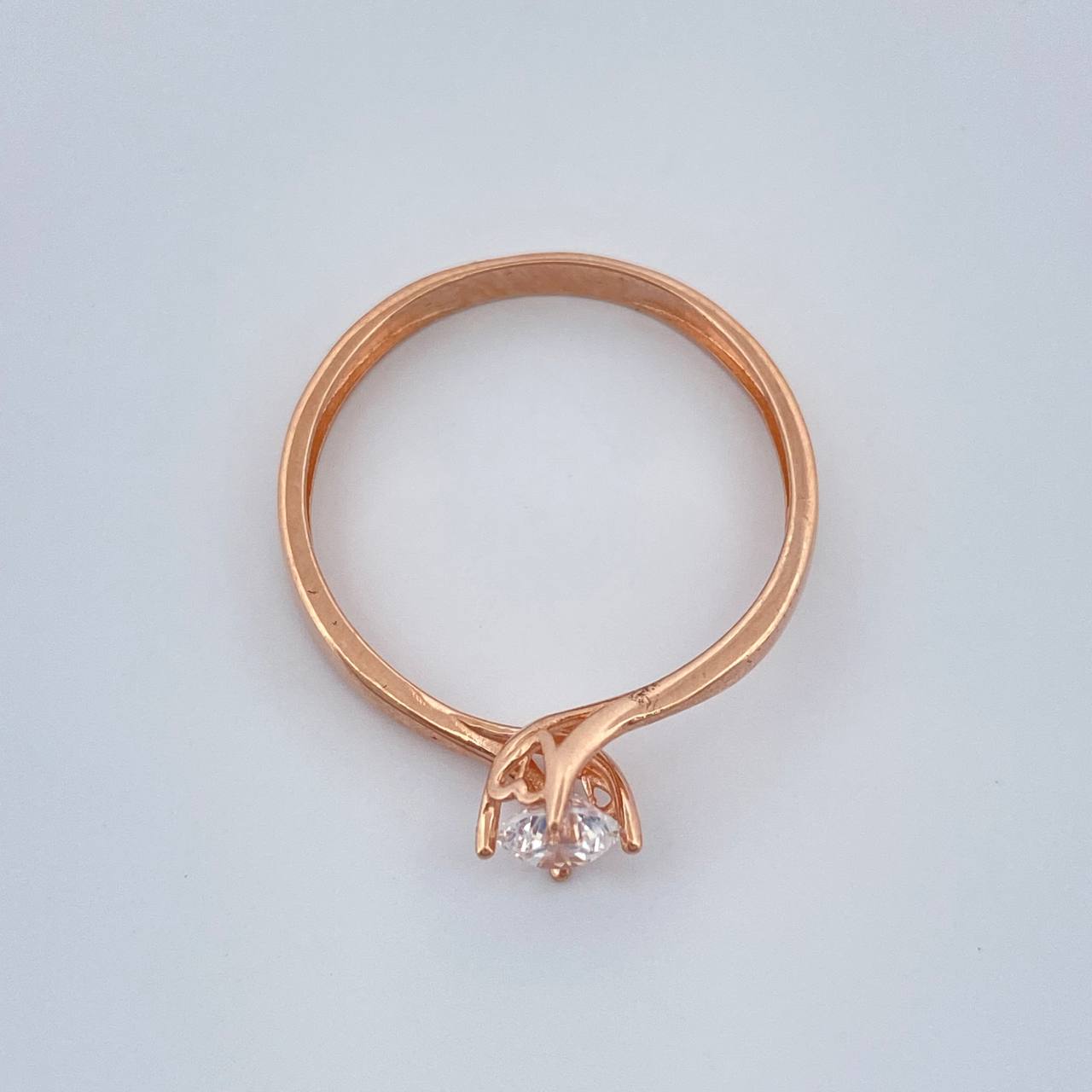 Anillo Solitario Linea Invertida 1.35gr / T6 1/4 / Oro Rosa 18K %