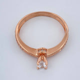 Anillo Solitario 2.85gr / T8 1/4 / Oro Rosa 18K %