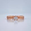 Anillo Solitario 2.85gr / T8 1/4 / Oro Rosa 18K %