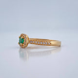 Anillo Halo Cuadrado 2.2gr / T6 1/4 / Oro Amarillo 18K %