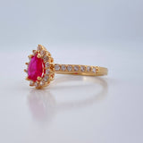 Anillo Halo Gota 2.25gr / T6 1/2 / Oro Amarillo 18K %