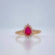 Anillo Halo Gota 2.25gr / T6 1/2 / Oro Amarillo 18K %