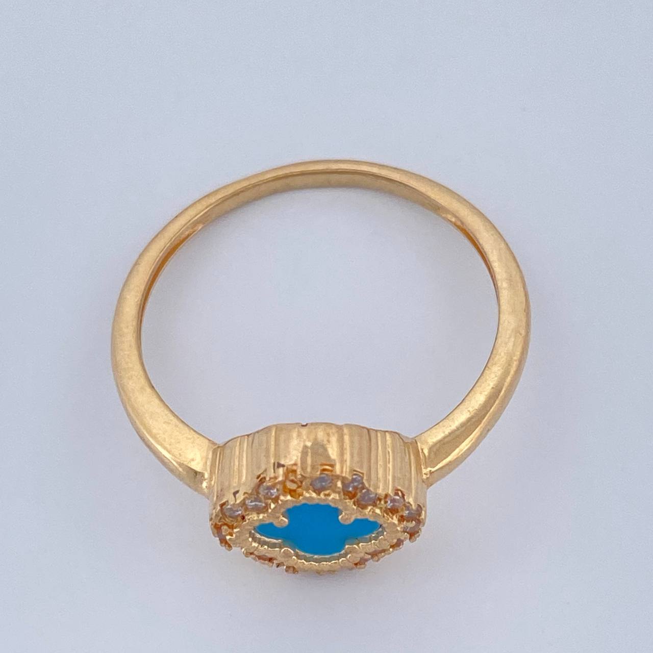 Anillo Trebol 3.25gr / T8 / Oro Amarillo Nac.Esp. 18K %