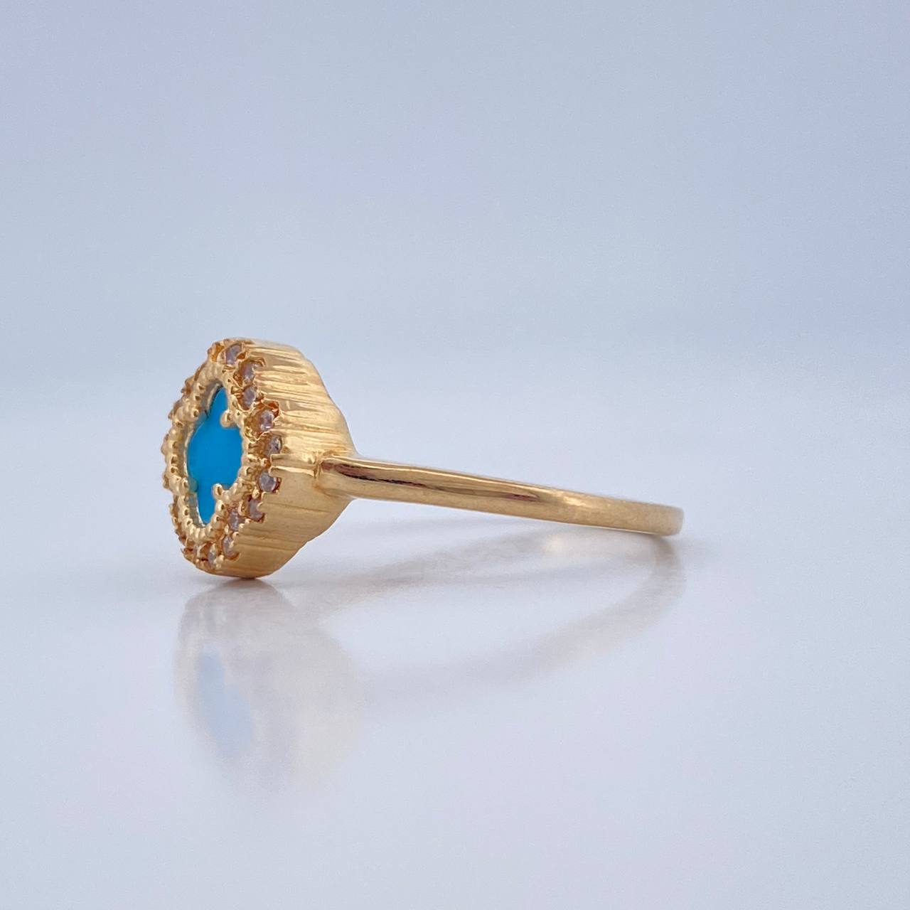 Anillo Trebol 3.25gr / T8 / Oro Amarillo Nac.Esp. 18K %