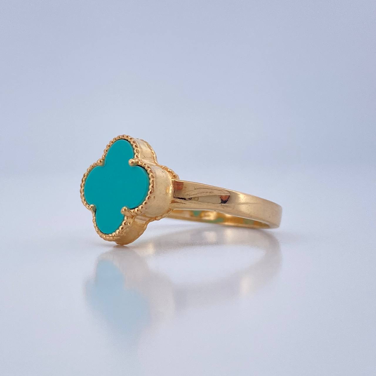 Anillo Trebol 2.65gr / T7 1/2 / Oro Amarillo Nac.Esp. 18K %
