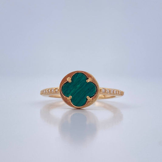 Anillo Trebol 2.3gr / T7 1/2 / Oro Amarillo Nac.Esp. 18K %