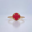 Anillo Trebol 2.45gr / T8 / Oro Amarillo Nac.Esp. 18K %