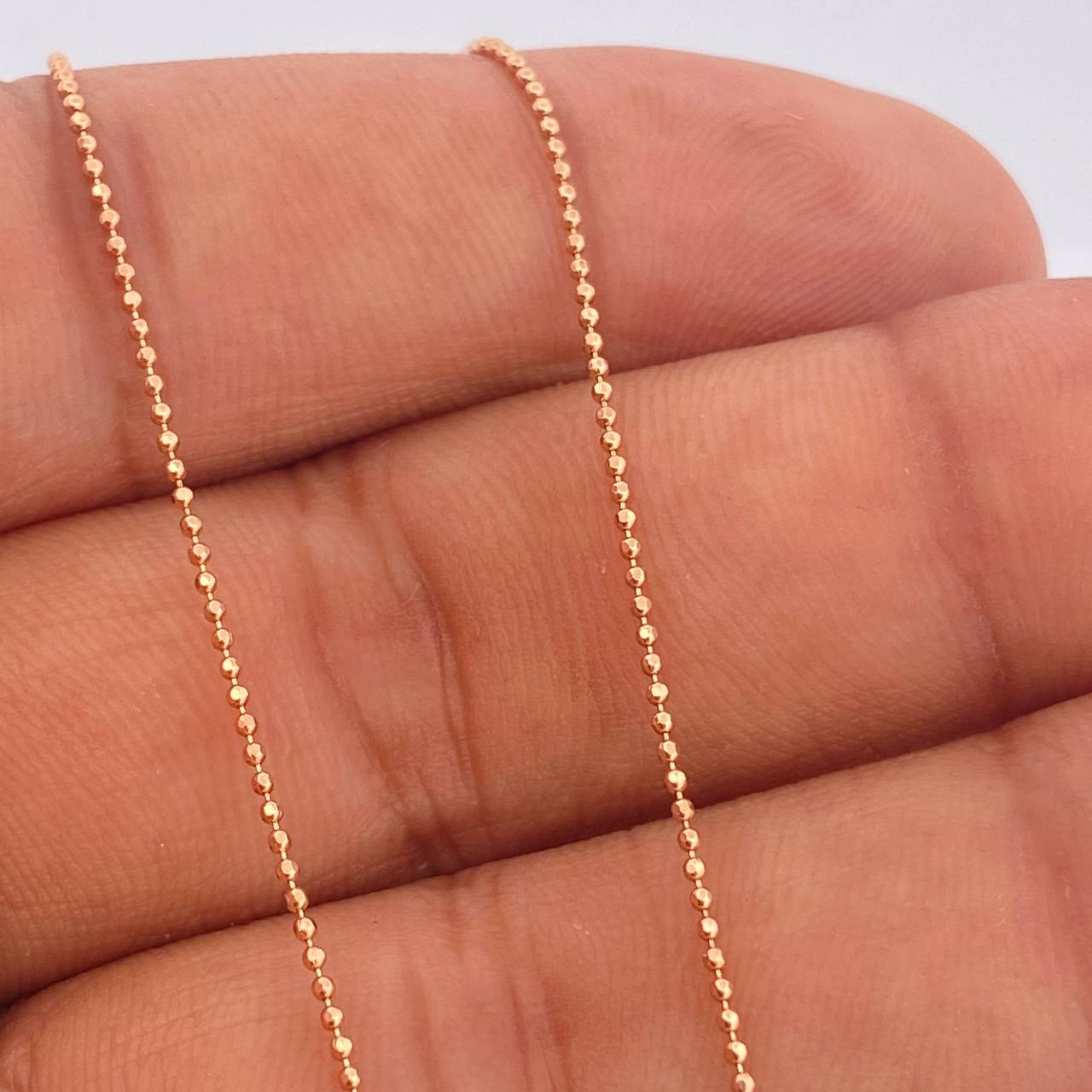 Cadena Militar 2.65gr / 23 3/4 in / 1mm Oro Rosa +3 18K %
