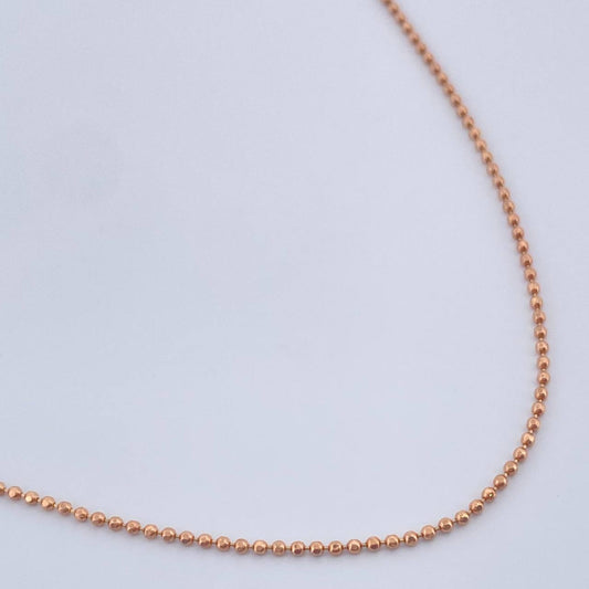 Cadena Militar 2.65gr / 23 3/4 in / 1mm Oro Rosa +3 18K %