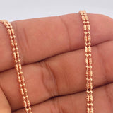 Cadena Morse Doble 12.55gr / 27 3/4 in / 2.68mm Oro Rosa +3 18K %
