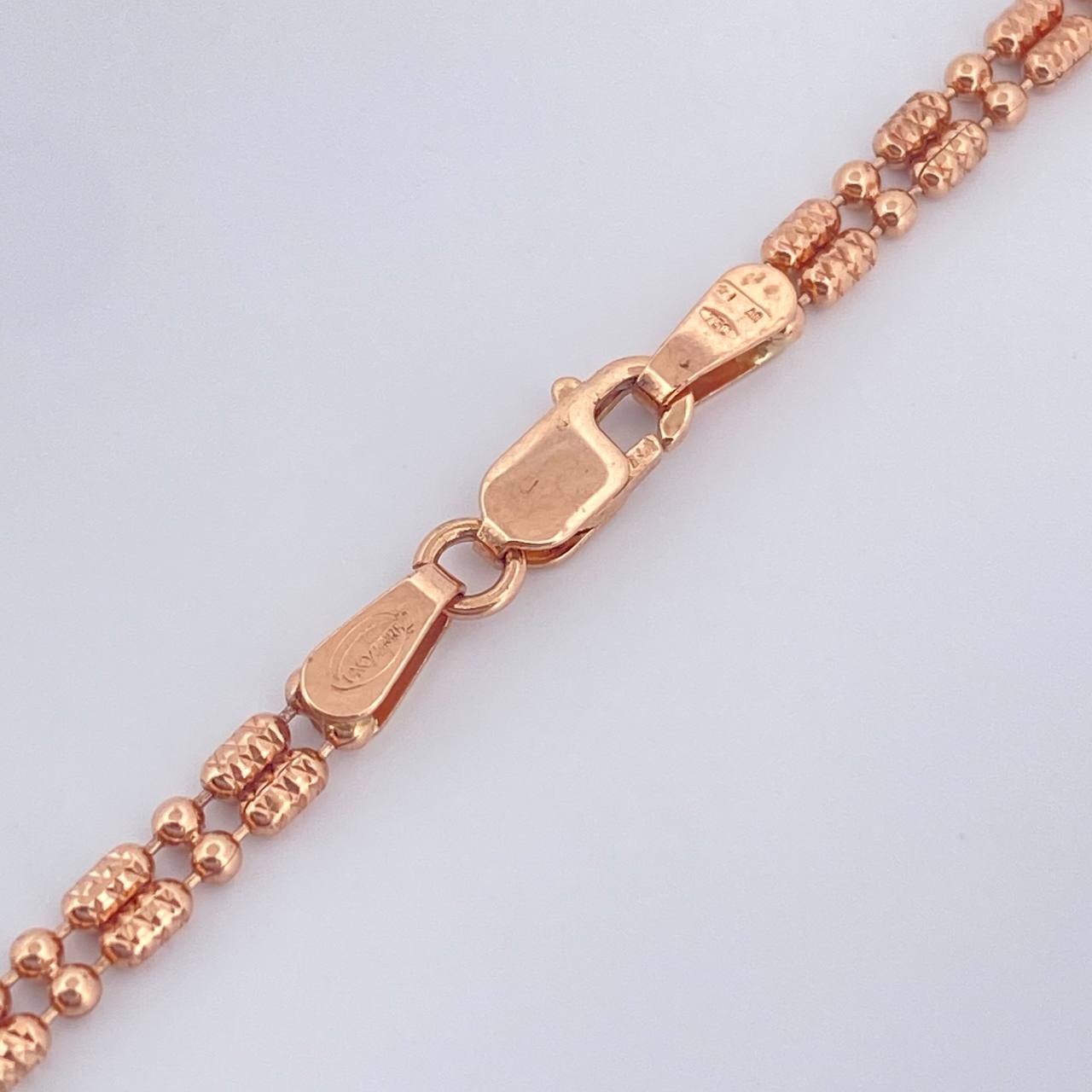 Cadena Morse Doble 12.55gr / 27 3/4 in / 2.68mm Oro Rosa +3 18K %