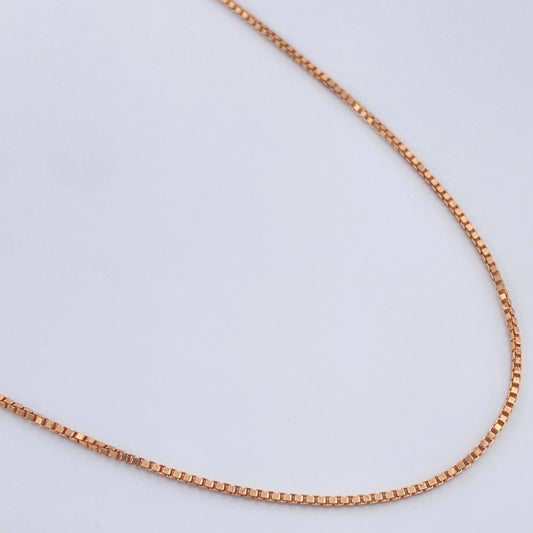 Cadena Veneciana 5gr / 23 3/4 in / 1.1mm Oro Rosa +3 18K %