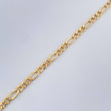 Pulso Figaro 0.7gr / 6 1/4 in / 2mm Oro Amarillo +1 18K %