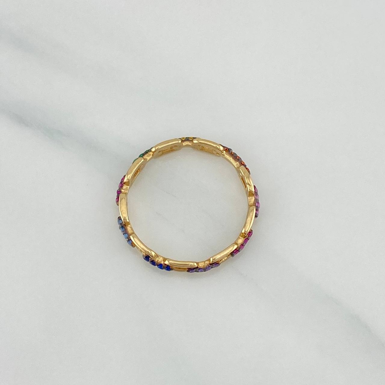 Link Ring 1.65 g / T6 3/4 Two Golds Black Yellow 18K