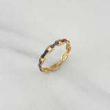 Link Ring 1.65 g / T6 3/4 Two Golds Black Yellow 18K