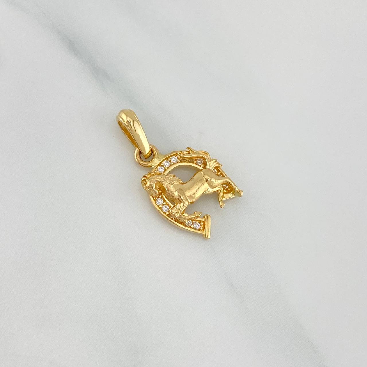 Pendant Horseshoe Horse 1.75 g / 3/4 in 18K Yellow Gold